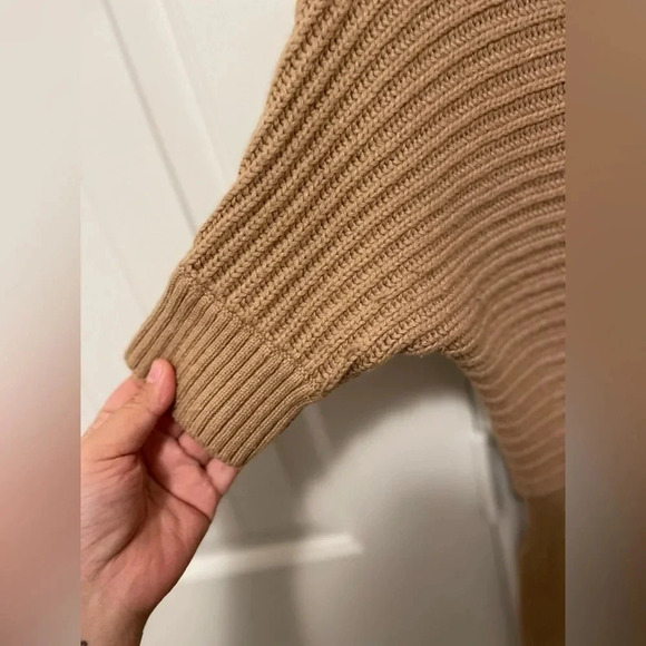 Ann Taylor loft tan wool blend sweater dress size M - Picture 4 of 6